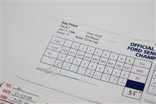 Nelson, Floyd, Daly & Zoeller Signed Official 1998 Sr. Players & 1998 Shark Shootout Scorecards