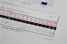 Nelson, Floyd, Daly & Zoeller Signed Official 1998 Sr. Players & 1998 Shark Shootout Scorecards