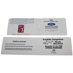 Nelson, Floyd, Daly & Zoeller Signed Official 1998 Sr. Players & 1998 Shark Shootout Scorecards