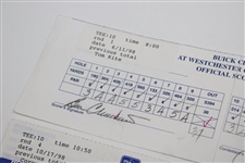 Crenshaw, Kite, Couples, Pavin, Coody & Trevino Signed Official 1998 Scorecards