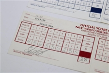 Aoki, Irwin, Appleby & Els Signed Official 1997 Sr. Tour & 1998 NEC World Series of Golf Scorecards