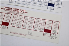 Aoki, Irwin, Appleby & Els Signed Official 1997 Sr. Tour & 1998 NEC World Series of Golf Scorecards