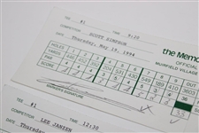 Norman, Simpson, Faldo, Janzen, Nelson & Jacobsen Signed Official 1994 The Memorial Scorecards