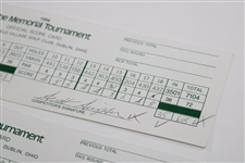 Norman, Simpson, Faldo, Janzen, Nelson & Jacobsen Signed Official 1994 The Memorial Scorecards