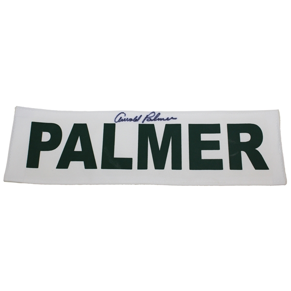 Arnold Palmer Signed PALMER Caddy Name Plate JSA ALOA