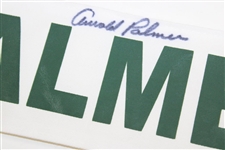Arnold Palmer Signed 'PALMER' Caddy Name Plate JSA ALOA