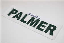 Arnold Palmer Signed 'PALMER' Caddy Name Plate JSA ALOA