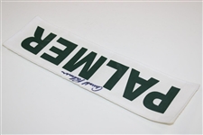Arnold Palmer Signed 'PALMER' Caddy Name Plate JSA ALOA