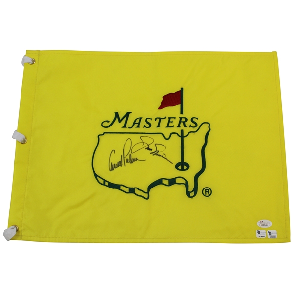 Arnold Palmer & Jack Nicklaus Signed Undated Masters Embroidered Flag JSA #Y79348