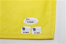 Arnold Palmer & Jack Nicklaus Signed Undated Masters Embroidered Flag JSA #Y79348