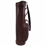 Vintage Classic Golf Bag Alligator Skin Pattern Maroon In Color 8" Dunlop
