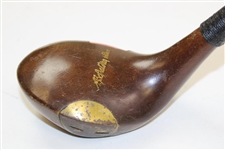 AG Spalding Bros Brassie Or 2 Wood B-54 Fancy Face Pat'D 1909 & 1926 Left Handed Repaired Shaft