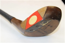 AG Spalding Bros Brassie Or 2 Wood B-54 Fancy Face Pat'D 1909 & 1926 Left Handed Repaired Shaft