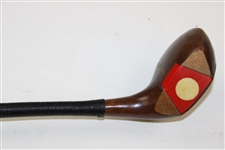AG Spalding Bros Brassie Or 2 Wood B-54 Fancy Face Pat'D 1909 & 1926 Left Handed Repaired Shaft