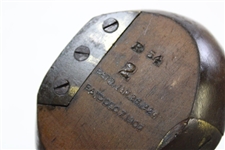AG Spalding Bros Brassie Or 2 Wood B-54 Fancy Face Pat'D 1909 & 1926 Left Handed Repaired Shaft