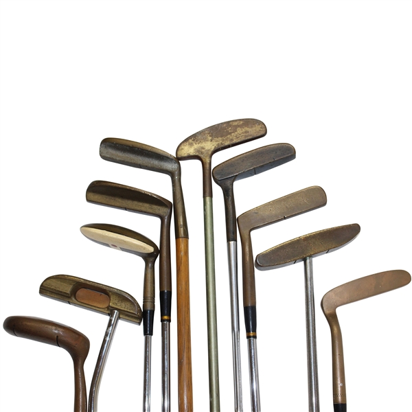 Ten (10) Vintage Brass Putters