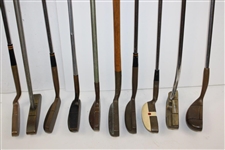 Ten (10) Vintage Brass Putters