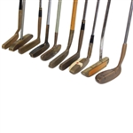 Ten (10) Vintage Brass Putters