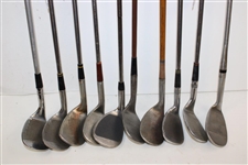 Ten (10) Vintage Wedges, Exploder, Sandy Andy, Pitching Blaster