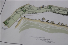 Original 1924 The Old Course St. Andrews Aerial Map Surveyed & Depicted by MacKenzie