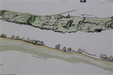Original 1924 The Old Course St. Andrews Aerial Map Surveyed & Depicted by MacKenzie