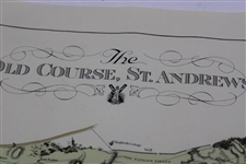 Original 1924 The Old Course St. Andrews Aerial Map Surveyed & Depicted by MacKenzie