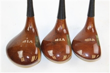 MacGregor VIP Persimmon Driver, 3-Wood & 4-Wood Clubs 