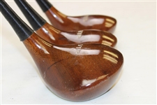 MacGregor VIP Persimmon Driver, 3-Wood & 4-Wood Clubs 