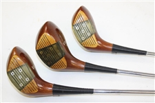 MacGregor VIP Persimmon Driver, 3-Wood & 4-Wood Clubs 