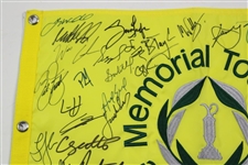 2023 Field Signed The Memorial Tournament Embroidered Flag JSA ALOA