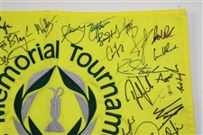 2023 Field Signed The Memorial Tournament Embroidered Flag JSA ALOA
