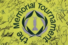 2023 Field Signed The Memorial Tournament Embroidered Flag JSA ALOA