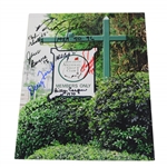 Nine (9) Masters Champions Signed ANGC Entrance Sign Photo JSA ALOA