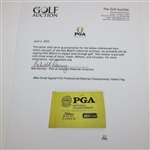 Mike Small Signed PGA Professional National Championship Yellow Flag JSA ALOA