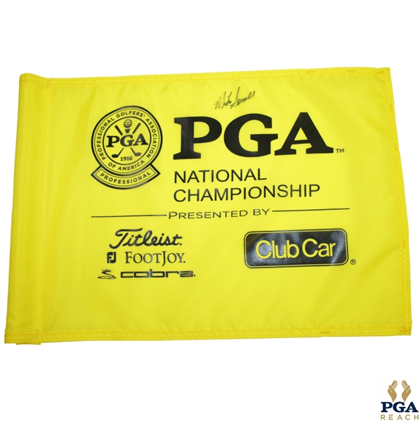 Mike Small Signed PGA Professional National Championship Yellow Flag JSA ALOA