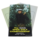 1975 OPEN Championship at Carnoustie Official Program with Wednesday & Friday Draw Sheets