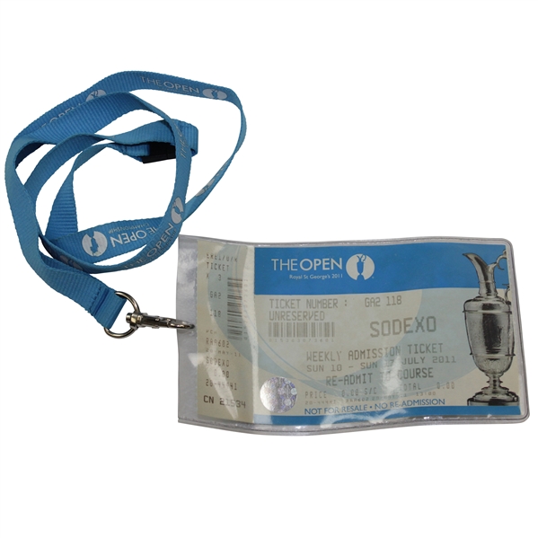 2011 OPEN Championship at Royal St Georges Ticket in OPEN Lanyard