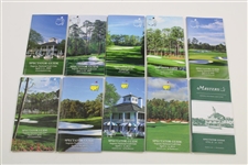 Ten (10) Different Masters Tournament Spectator Guides Including 2019