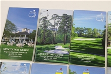 Ten (10) Different Masters Tournament Spectator Guides Including 2019