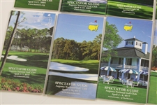 Ten (10) Different Masters Tournament Spectator Guides Including 2019