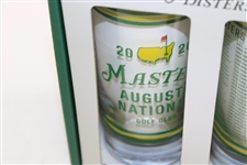 Set of Two (2) 2020 Masters Commemorative Glasses in Original Box