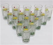 Fifteen (15) Assorted Masters Commemorative Glasses - 1996-2017
