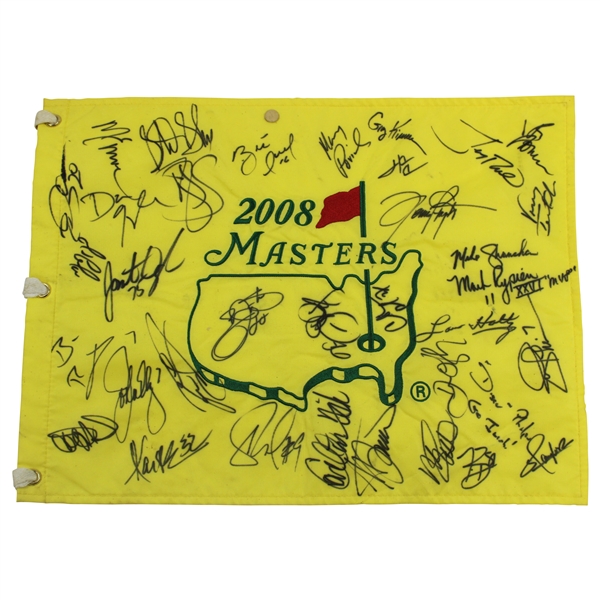 Sports Legends Signed 2008 Masters Embroidered Flag JSA ALOA