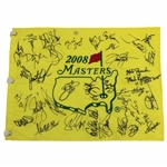 Sports Legends Signed 2008 Masters Embroidered Flag JSA ALOA