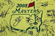 Sports Legends Signed 2008 Masters Embroidered Flag JSA ALOA