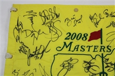 Sports Legends Signed 2008 Masters Embroidered Flag JSA ALOA