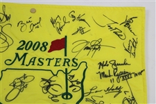 Sports Legends Signed 2008 Masters Embroidered Flag JSA ALOA