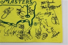 Sports Legends Signed 2008 Masters Embroidered Flag JSA ALOA