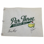 Jack Nicklaus & Gary Player Signed 2013 Masters Par 3 Embroidered Flag JSA ALOA