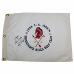 Ray Floyd Signed 1986 US Open at Shinnecock Hills GC Flag - Personalized to Wayne JSA ALOA